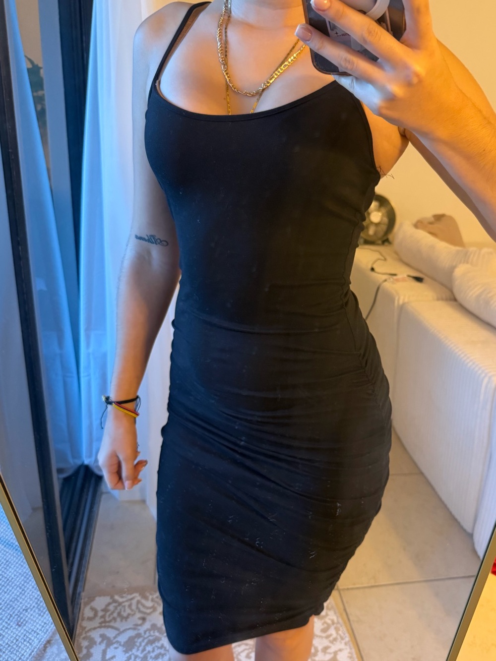 Black Bodycon Slip Dress - Women